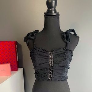 URBAN OUTFITTERS CROP CLASP BLOUSE